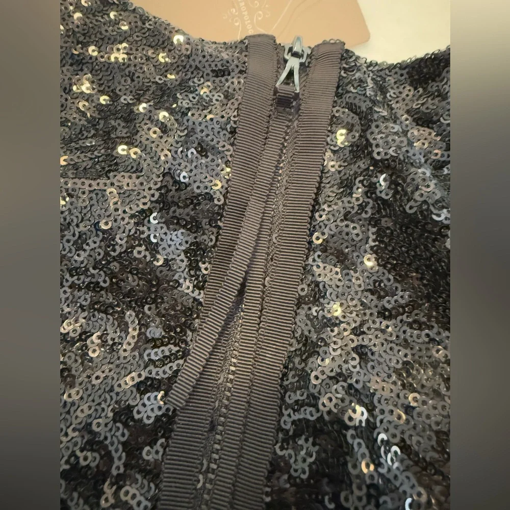 Leifsdottir Black and Teal Striped Midi Dress - Picture 6 of 15